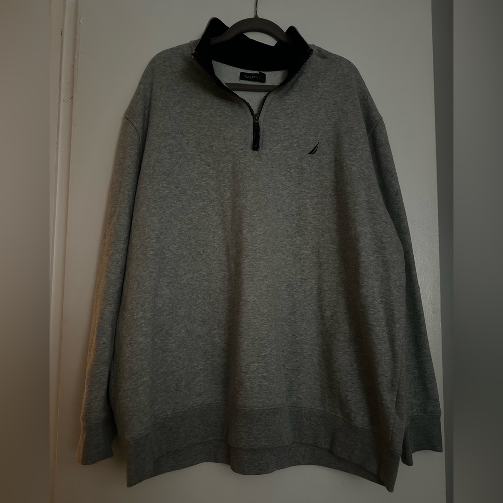 Nautica Men's Charcoal Zip-Up Sweater